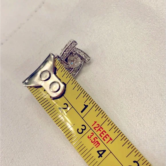 💥 Genuine Diamond Stud Earrings w/ Jackets in 14k white gold - Stunning - Picture 8 of 8